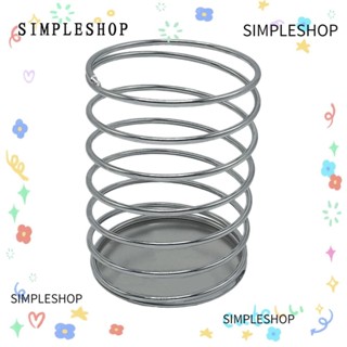 SIMPLESHOP筆筒家用鐵彈簧筆筒Ins鏤空多功能文具收納盒辦公用品
