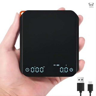 意式咖啡電子秤 專用咖啡豆稱重 迷你計時咖啡器具咖啡秤 烘焙工具秤 3種模式切換 黑色 2KG