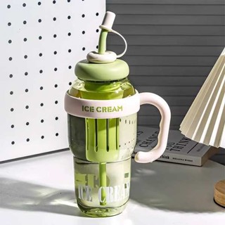水壺 2000ml 水壺 1000ml 大容量水杯大麥克吸管杯女學生新款高顏值夏天茶水分離杯子冰霸杯
