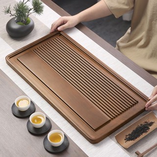 「木語茶具」批發竹製茶盤家用排水式功夫茶托盤日式茶臺幹泡盤單層排水茶臺實木茶盤