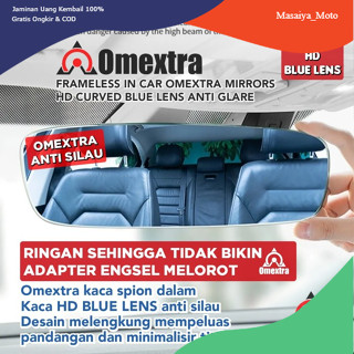 Omextra 防眩光 BlueHD 無框後視鏡汽車後視鏡後視鏡
