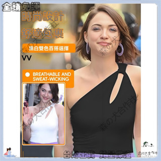 ✨特價秒殺✨歐美時尚斜肩美背心瑜伽服女帶胸墊健身內衣bra運動文胸