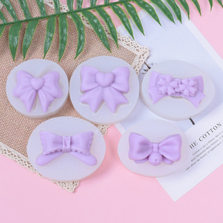 蝴蝶結軟糖矽膠模具 DIY 蛋糕裝飾工具 Sugarcraft 巧克力粘土 Gumpaste 模具紙杯蛋糕烘焙工具