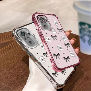 Redmi Note 10 Pro 4G Note 10 5G手機殼蝴蝶熊四角矽膠TPU透明軟殼XXiong手機殼