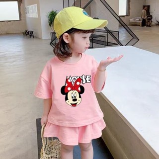 【現貨】童裝洋氣套裝夏款兒童米老鼠童裝男女童卡通米奇T恤衣服寶寶牌 ZSN