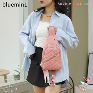 BLUEMIN胸包,尼龍複合織物女包,大容量純色刺繡單肩包旅行