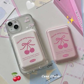 magsafe 卡夾 magsafe 卡套 韓國ins卡通櫻桃Magsafe磁吸卡包套蘋果iphone手機磁吸校園卡收納