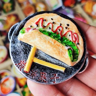【24小時出貨】 3D立體模擬食物磁鐵 地方特色美食造型 創意冰箱留言裝飾 磁性樹脂工藝品 臺灣小吃主題 廚房收納必備