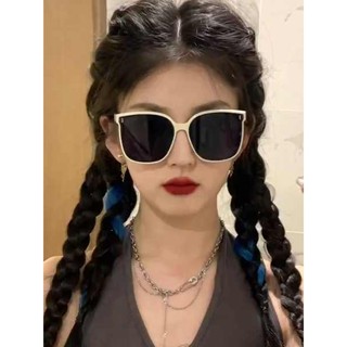黑框眼鏡 半框眼鏡 眼鏡 鏡框 ins 白框墨鏡女夏新款時尚街拍白邊太陽眼鏡潮防紫外線強光高階感ins