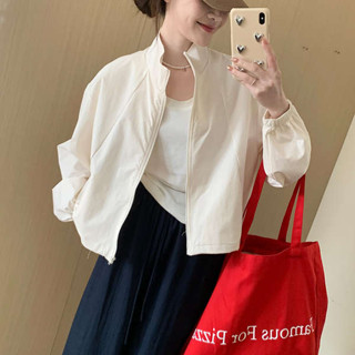 風衣 風衣外套 外套女 外套 話裡運動風立領風衣小外套2025春季新款韓版寬鬆顯瘦抽繩短外套女
