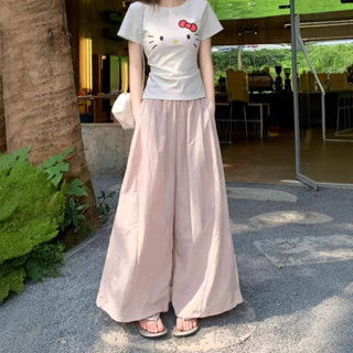 夏季休閒燈籠氣球褲女薄款寬鬆運動褲