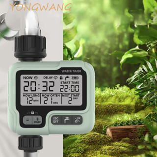 YONGWANG園林數位灌溉機,聰明的大螢幕自動澆水定時器,可程式設計可安排時間花園灑水器定時器