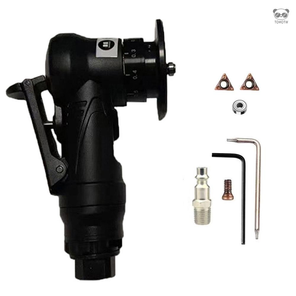 木工金屬氣動倒角機 磨光機 坡口機 小型手持迷你倒角修邊器 1黑色倒角機+2C刀片+1軸承 美規