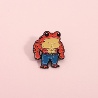 Minecraft Buff Frog 琺瑯胸針創意個人遊戲模組畫素別針金屬揹包配件送給朋友的禮物