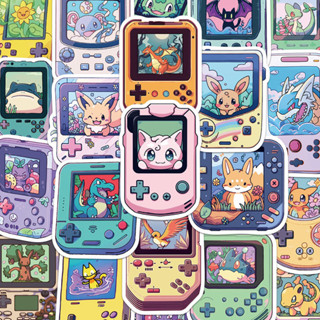 精靈寶可夢 POKÉMON 100 件裝復古貼紙復古卡通防水貼花,適用於遊戲機、日記本和筆記本電腦