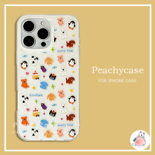 卡通可愛的動物兔子小狗企鵝手機殼適用於 iPhone 16 15 14 Plus 13 12 11 Pro Max硬殼