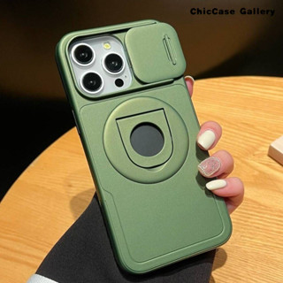 適用iPhone16Pro手機殼推窗磁吸magsafe指環支架蘋果15保護殼