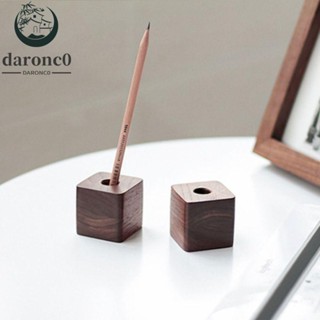 DARONC0木製單筆筒,鋼筆收納盒桌面儲存桌面鉛筆盒,INS多功能黑胡桃山毛櫸木製鉛筆架傢俱