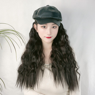 ❤️[限時免運][現貨下殺]❤️高溫絲假髮女玉米燙長髮帽子春夏款一體韓版網紅長捲髮全頭套