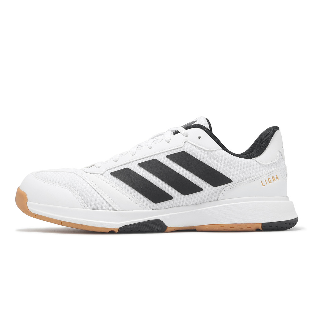 adidas 羽球鞋 Ligra 8 M 男鞋 白 黑 室內運動 基本款 緩衝 愛迪達 [ACS] JI1505
