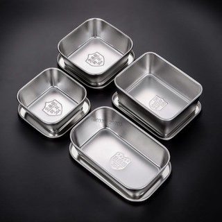 ⚡店鋪促銷⚡食品級304不鏽鋼留樣盒帶蓋學校幼兒園食堂廚房食品專用留菜盒子