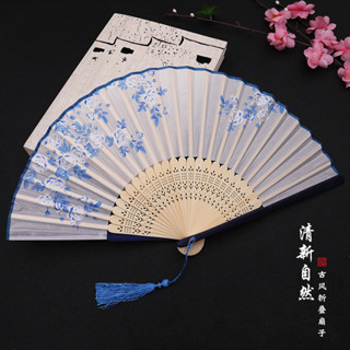 扇子夏天摺扇中國風古風女學生便攜折疊兒童舞蹈古裝漢服涼快耐用 L38N