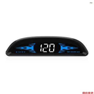 新車抬頭顯示數字GPS導航車速表GPS雙系統顯示屏帶速度/時間/方向/里程車超速報警疲勞駕駛