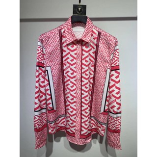 VERSACE1008 男士襯衫時尚休閒潮流印花長袖襯衫