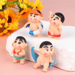 HARRIETT蠟筆小新動漫人物聚氯乙烯娃娃模型玩具收藏品禮物生日對於兒童小娃娃迷你泳裝小雕像