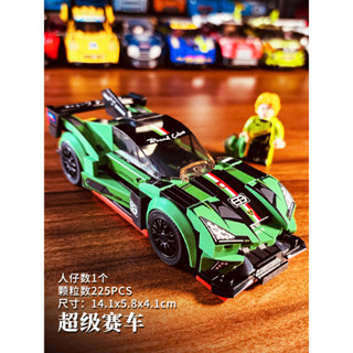 汽車賽車跑車小顆粒拼裝積木拼圖模型兒童益智玩具男孩子禮物拼搭