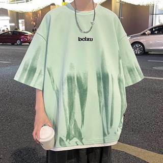 漸變扎染短袖T恤男加肥加大尺碼鳳梨格假兩件上衣薄荷曼波短袖體恤漸變扎染短袖T恤男加肥加大尺碼鳳梨格假兩件上衣薄荷曼波短袖