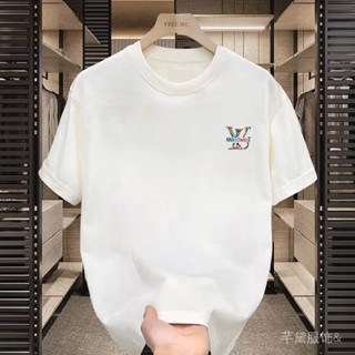 夏季五分袖上衣簡約楓葉造型印花圖寬鬆短袖潮流百搭上衣