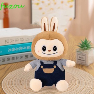 FUZOULabubu毛絨玩具娃娃,大眼睛連帽衫Labubu時間毛絨玩具,毛絨玩具可愛Labubu兔子娃娃