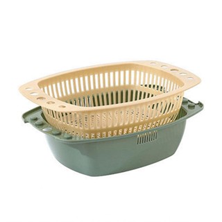 蔬菜洗碗籃排水2在1個廚房漏油劑中，用於家用水果
