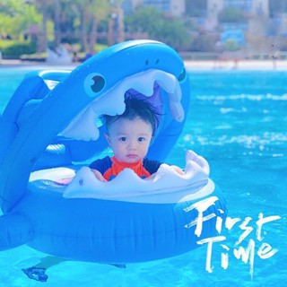 新品現貨游泳圈兒童座圈帶蓬防曬泳圈嬰幼兒防側翻游泳圈可愛加厚水上玩具20250602