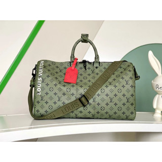 【定製】Keepall Bandouliere 45/55旅行包旅行箱M23962綠色