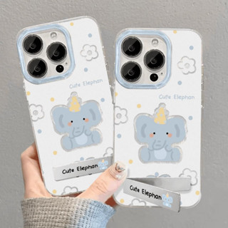 藍色小象手機殼適用於 iPhone 16Pro Max girl 11 12mini 13Pro Max 14Plus