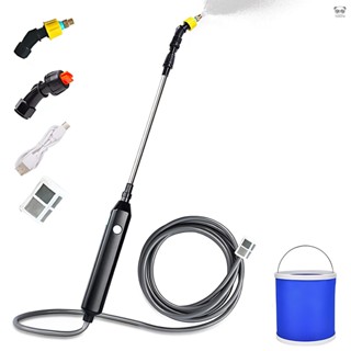 不鏽鋼水管噴霧器噴霧 電動噴霧槍 2種噴霧調整 帶2種噴頭 可伸縮噴霧棒 11L水桶 多功能自動小型噴水家用澆花神器