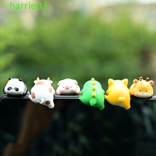 HARRIETT電腦顯示器裝飾,微縮模型貓熊豬小動物掛飾,電視螢幕樹脂卡通片中控臺雕像辦公桌面