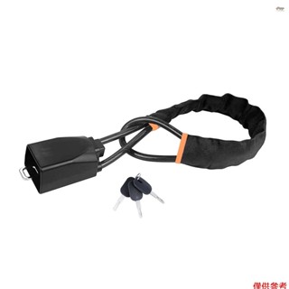新款方向盤鎖,帶 3 把鑰匙的通用安全帶鎖防盜鎖裝置,適用於汽車 SUV 貨車高爾夫球車卡車黑色