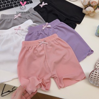 【YAOEENH】80-160CM 夏季女童薄款冰絲短褲 中兒童百搭舒適內搭安全褲 現貨 快速出貨