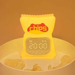 電子時鐘 時鐘掛鐘 卡通卡巴拉智慧鬧鐘時間夜燈一件式學生起床床頭鬧鐘桌面拍拍小夜燈