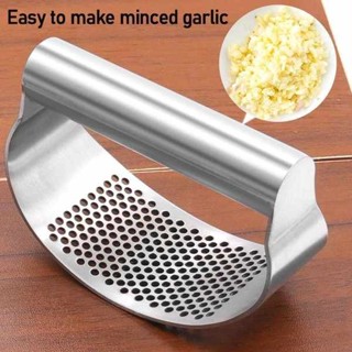 廚房用具 剝蒜器 不銹鋼壓蒜器環形壓蒜泥器家用大蒜搗蒜器手動蒜蓉夾神器剝蒜