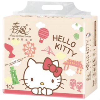 春風 KITTY抽取式衛生紙(100抽X10包/串)[大買家]