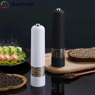 DANILO胡椒研磨器,陶瓷磨芯電池供電電動胡椒鹽研磨器,瓶身可見ABS可調粗糙度香料研磨機餐廳
