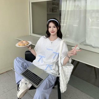 《現貨下單》胖mm2-300斤印花蝴蝶結圓領短袖t恤女夏季韓版寬鬆百搭甜美上衣潮