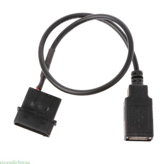 Moonlightyaa IDE Molex 到 USB A 公轉換器 5V 電源線用於筆記本電腦路由器風扇