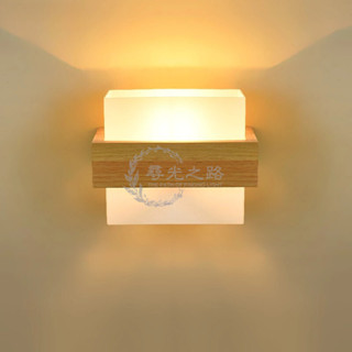 支援110v🌻壁燈 木頭壁燈 床頭燈 北歐燈飾 時尚燈飾樓梯燈簡約現代創意床頭臥室客廳過道走廊樓梯玄關裝飾