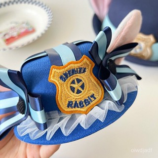 [大甩賣]硃迪帽子cosplay名媛硃迪學院風頭飾兔子警官兒童瘋狂動物帽子小