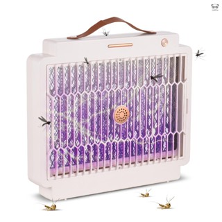 家用便攜式滅蚊燈 3000V 6根紫光LED燈管電擊式室內滅蚊器 三層密網安全防護可充電USB滅蚊器捕蠅器可懸掛帶清潔刷